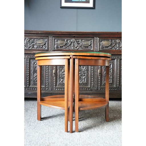 Vintage Shibayama ingelegde Japanse nesttafels, 1900