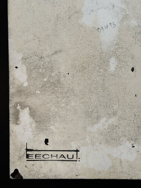 Image 1 of Inktcompositie met een kasteel- Eugene Eechaut (1928-2019)