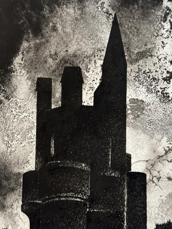 Image 1 of Inktcompositie met een kasteel- Eugene Eechaut (1928-2019)