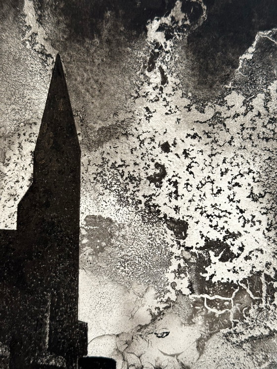 Image 1 of Inktcompositie met een kasteel- Eugene Eechaut (1928-2019)