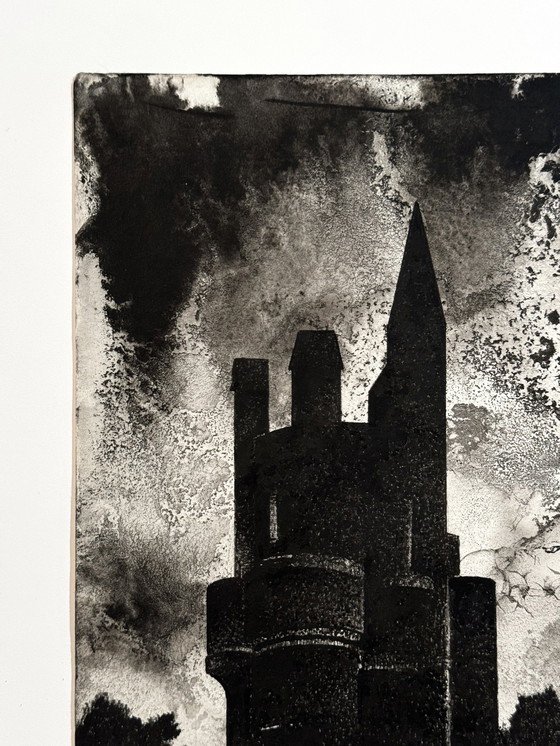 Image 1 of Inktcompositie met een kasteel- Eugene Eechaut (1928-2019)