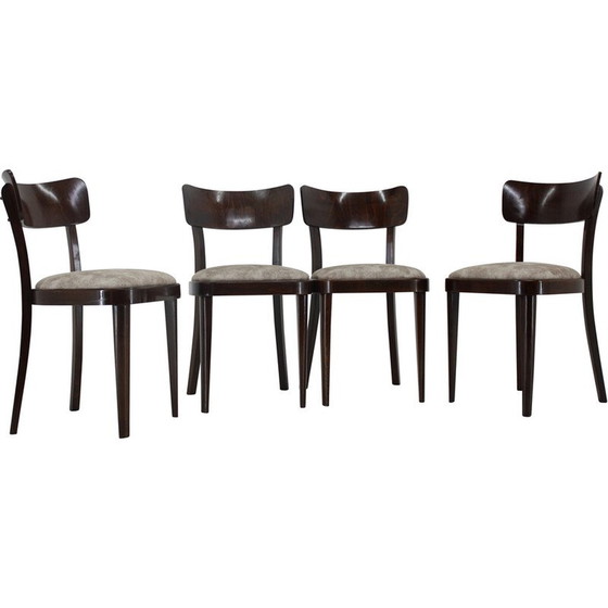 Image 1 of Set van 4 vintage houten stoelen Thonet by Michael Thonet, Tsjecho-Slowakije 1950