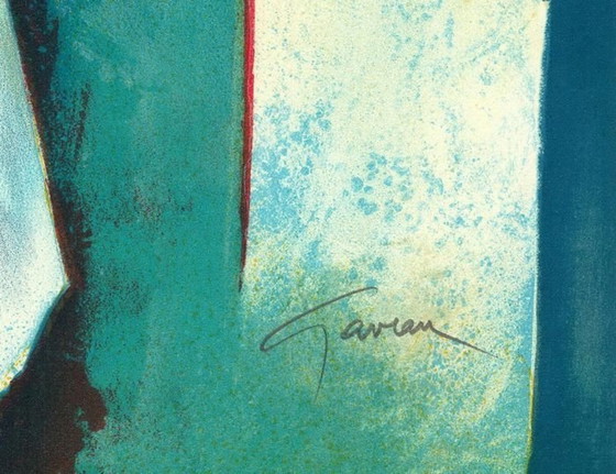 Image 1 of Originele litho - Femme Au Bouquet - Claude Gaveau - Artist's Proof - 1980