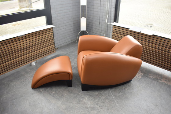 Image 1 of  Nieuwstaat De Sede "Bugatti" Design Lounge Fauteuil & Footstool