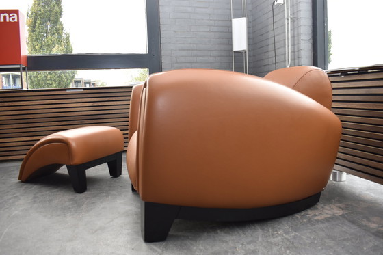 Image 1 of  Nieuwstaat De Sede "Bugatti" Design Lounge Fauteuil & Footstool