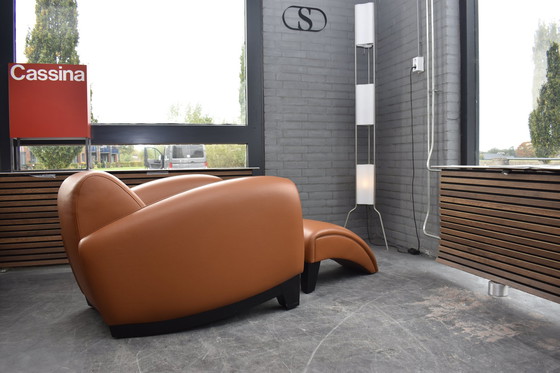 Image 1 of  Nieuwstaat De Sede "Bugatti" Design Lounge Fauteuil & Footstool