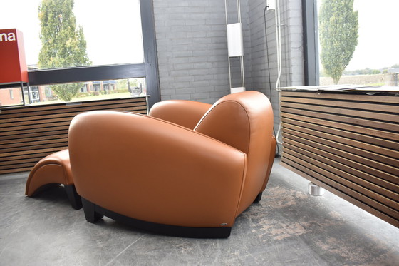 Image 1 of  Nieuwstaat De Sede "Bugatti" Design Lounge Fauteuil & Footstool