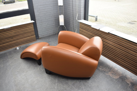 Image 1 of  Nieuwstaat De Sede "Bugatti" Design Lounge Fauteuil & Footstool