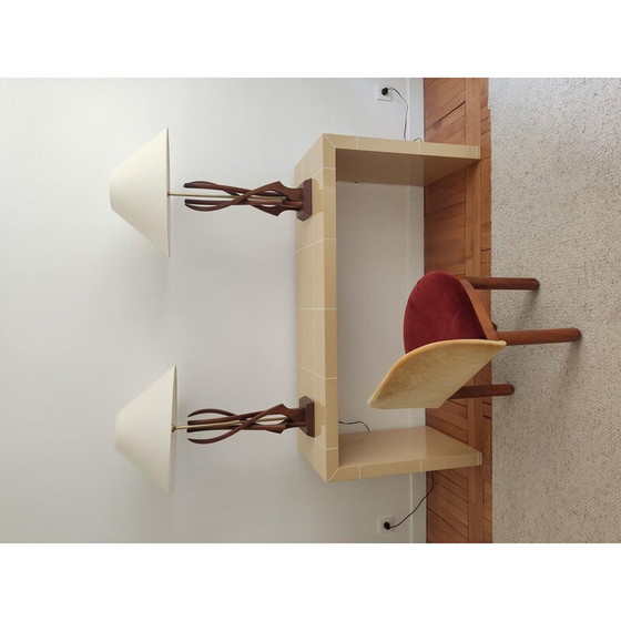 Image 1 of Vintage gelakt houten console, 1970