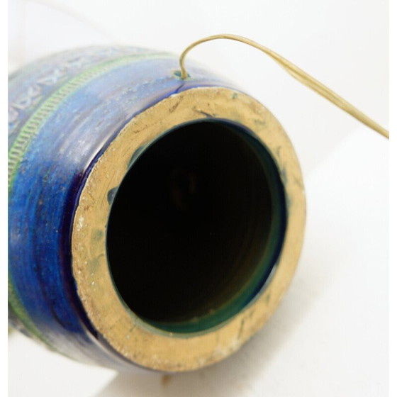 Image 1 of Vintage "Rimini blauw" keramische tafellamp door Aldo Londi voor Bitossi, jaren 1960