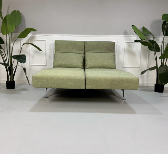 Image 1 of Brühl Moule Kleine Sofa Groen Slaapbank Designer Tentoonstellingsstuk