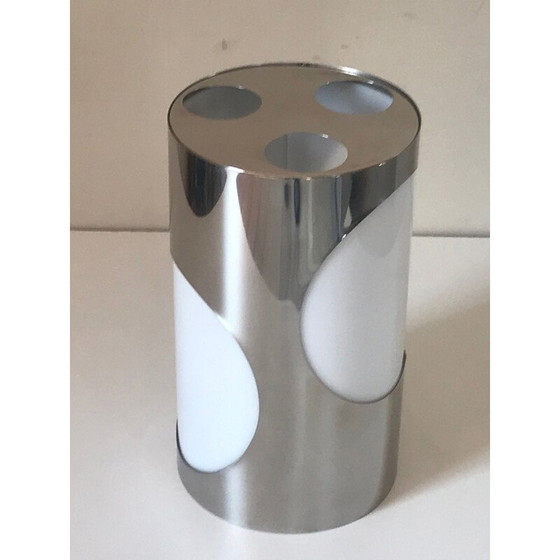 Image 1 of Vintage lamp van roestvrij staal en perspex, 1970