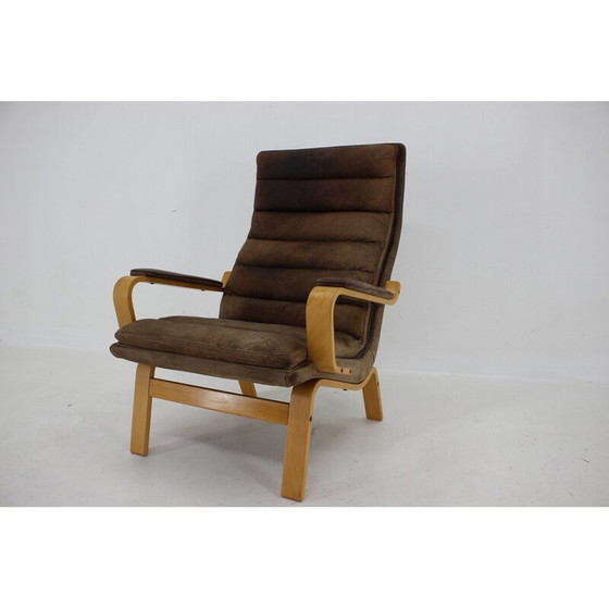 Image 1 of Vintage "Contino" leren fauteuil van Yngve Ekström, Zweden 1970
