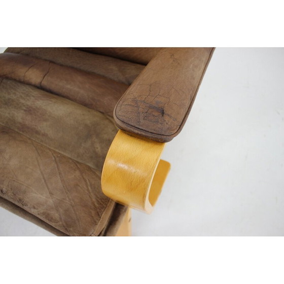 Image 1 of Vintage "Contino" leren fauteuil van Yngve Ekström, Zweden 1970