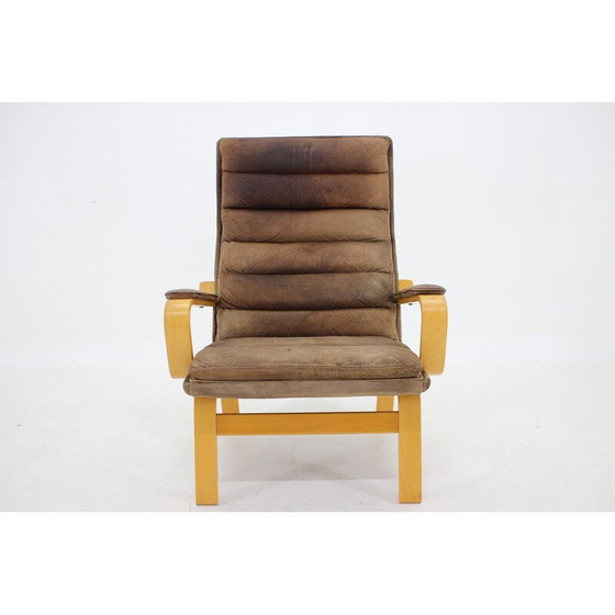 Image 1 of Vintage "Contino" leren fauteuil van Yngve Ekström, Zweden 1970