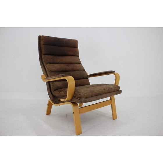 Image 1 of Vintage "Contino" leren fauteuil van Yngve Ekström, Zweden 1970