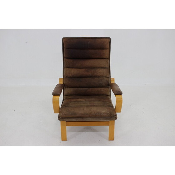 Image 1 of Vintage "Contino" leren fauteuil van Yngve Ekström, Zweden 1970