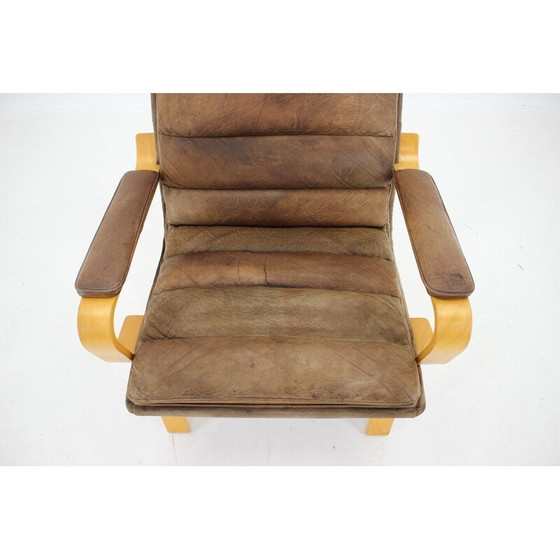 Image 1 of Vintage "Contino" leren fauteuil van Yngve Ekström, Zweden 1970