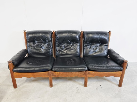 Image 1 of Set vintage brutalist sofa's, jaren 70