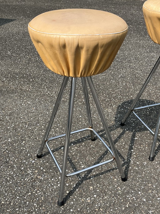 Set van 2 vintage Brabantia krukken