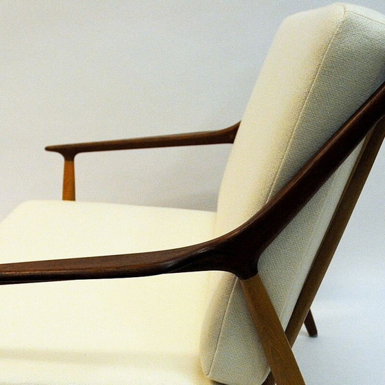 Image 1 of Vintage 2-zits loveseat bank door Kurt Ostervig voor Jason Mobler Deens 1950