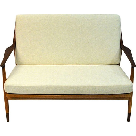 Image 1 of Vintage 2-zits loveseat bank door Kurt Ostervig voor Jason Mobler Deens 1950