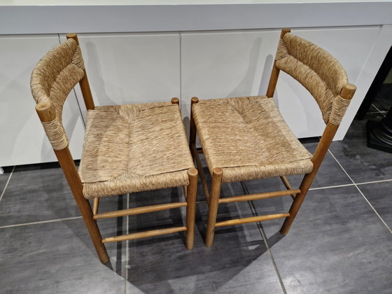 Image 1 of Paar Dordogne-stoelen van Robert Sentou, jaren 1950