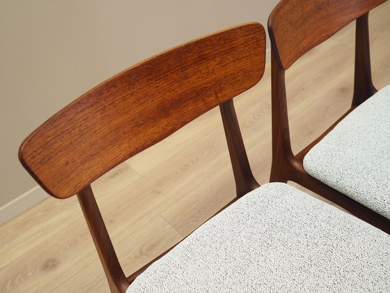 Image 1 of Set van twee teakhouten stoelen, Deens ontwerp, 1960S, Productie: Denemarken