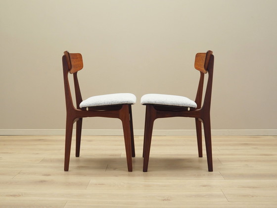 Image 1 of Set van twee teakhouten stoelen, Deens ontwerp, 1960S, Productie: Denemarken