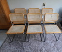 6x Marcel Breuer Cesca stoel