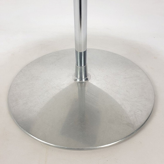 Image 1 of Ronde vintage salontafel van hout en aluminium door Pierre Paulin voor Artifort, 1960