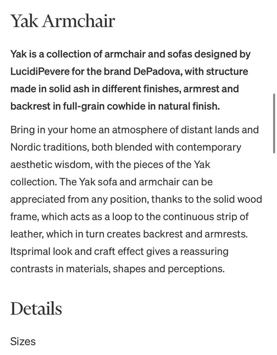 Image 1 of Boffi Lucidi Pevere  Yak Arm Chair 