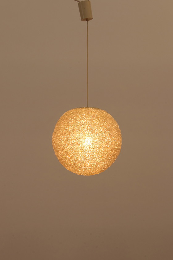 Image 1 of Hanglamp 'Spaghetti" Vintage creme gekleurd ,jaren60