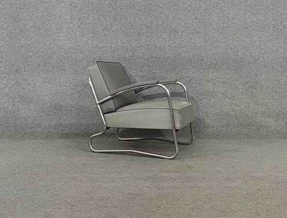 Image 1 of Bauhaus Sesssel 1940 40s 50s Mid Century Design Fauteuil Stoel Loft Art Deco Vintage Retro