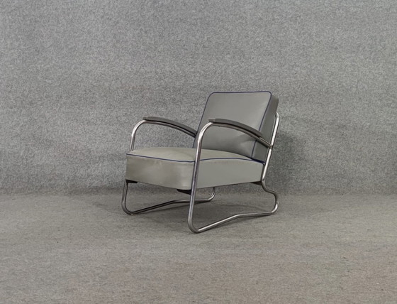 Image 1 of Bauhaus Sesssel 1940 40s 50s Mid Century Design Fauteuil Stoel Loft Art Deco Vintage Retro