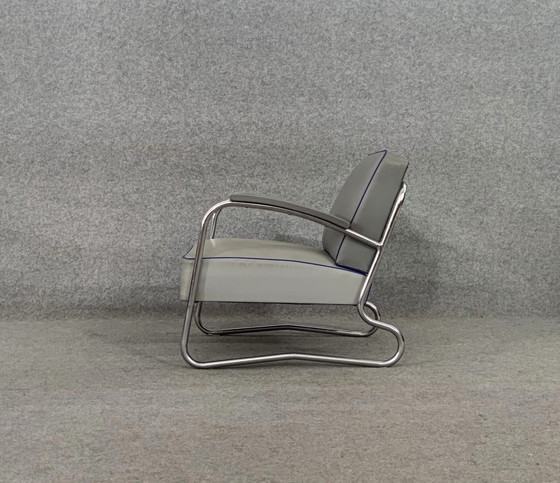 Image 1 of Bauhaus Sesssel 1940 40s 50s Mid Century Design Fauteuil Stoel Loft Art Deco Vintage Retro