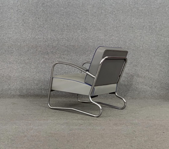 Image 1 of Bauhaus Sesssel 1940 40s 50s Mid Century Design Fauteuil Stoel Loft Art Deco Vintage Retro