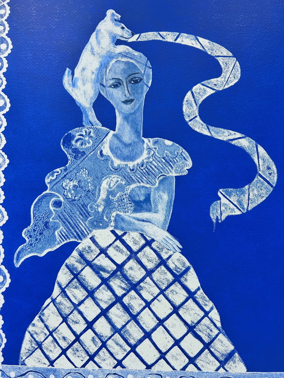 Image 1 of Zeefdruk Cecile de Bruijn - L'amour blue