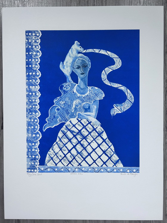 Image 1 of Zeefdruk Cecile de Bruijn - L'amour blue