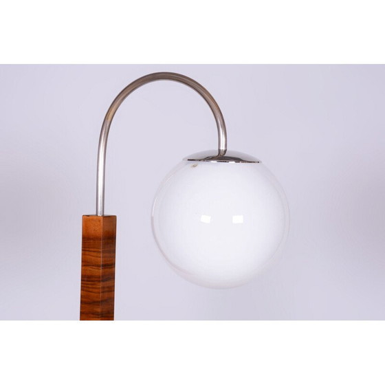 Image 1 of Vintage Art Deco walnoten vloerlamp door J. Halabala voor Up Závody, Tsjecho-Slowakije 1930