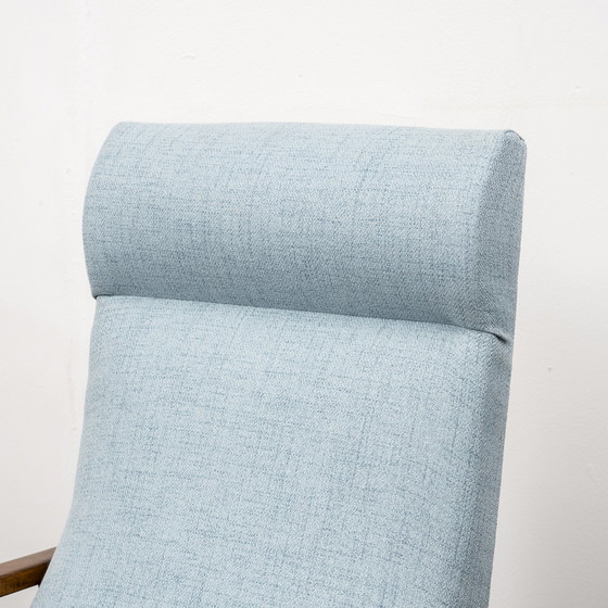 Image 1 of Fauteuil uit de jaren 50, nieuw gestoffeerd, mintkleurig