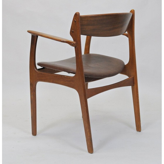 Image 1 of Set van Twee Gerenoveerde Erik Buch Fauteuils in Teak, Inc. Herbekleding 1950