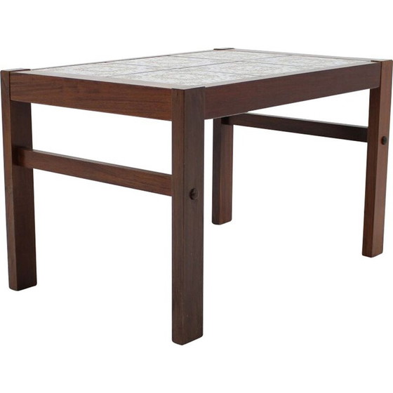 Image 1 of Bijzettafel in rozenhout met keramisch blad