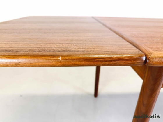 Image 1 of Mid Century Eettafel Teak Uitschuifbaar 1960 Vintage Deens Ontwerp