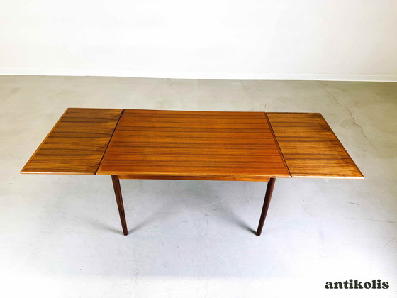 Image 1 of Mid Century Eettafel Teak Uitschuifbaar 1960 Vintage Deens Ontwerp