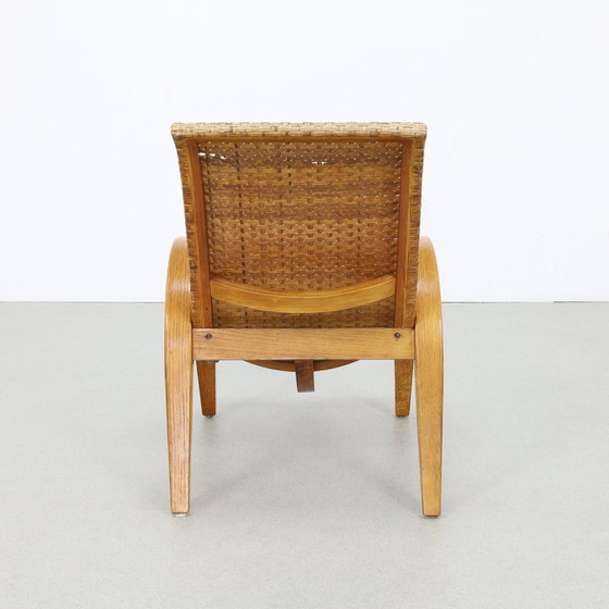 Image 1 of Zeldzame Vintage Fauteuil In Riet & Hout, 1960S