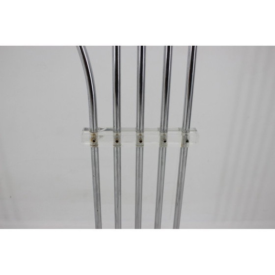 Image 1 of Vintage vloerlamp van chroom en marmer, Italië 1970