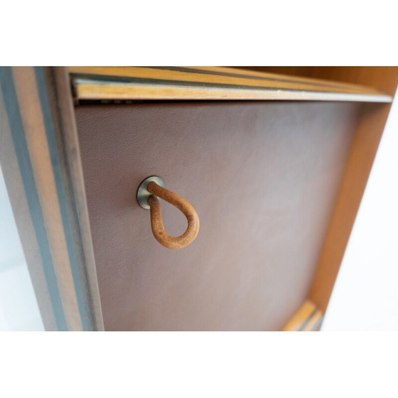 Image 1 of Vintage Artona plank in hout en leer door Afra & Tobia Scarpa voor Maxalto, 1970