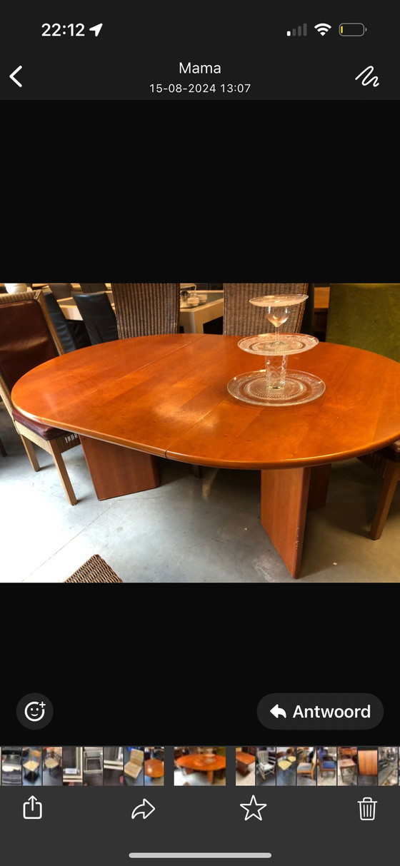 Image 1 of Vintage Uitschuifbare Ronde Eettafel