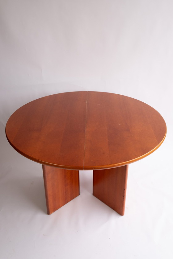 Image 1 of Vintage Uitschuifbare Ronde Eettafel